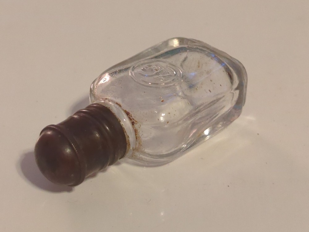 Vintage Colgate & Co. 2" perfume bottle embossed on front