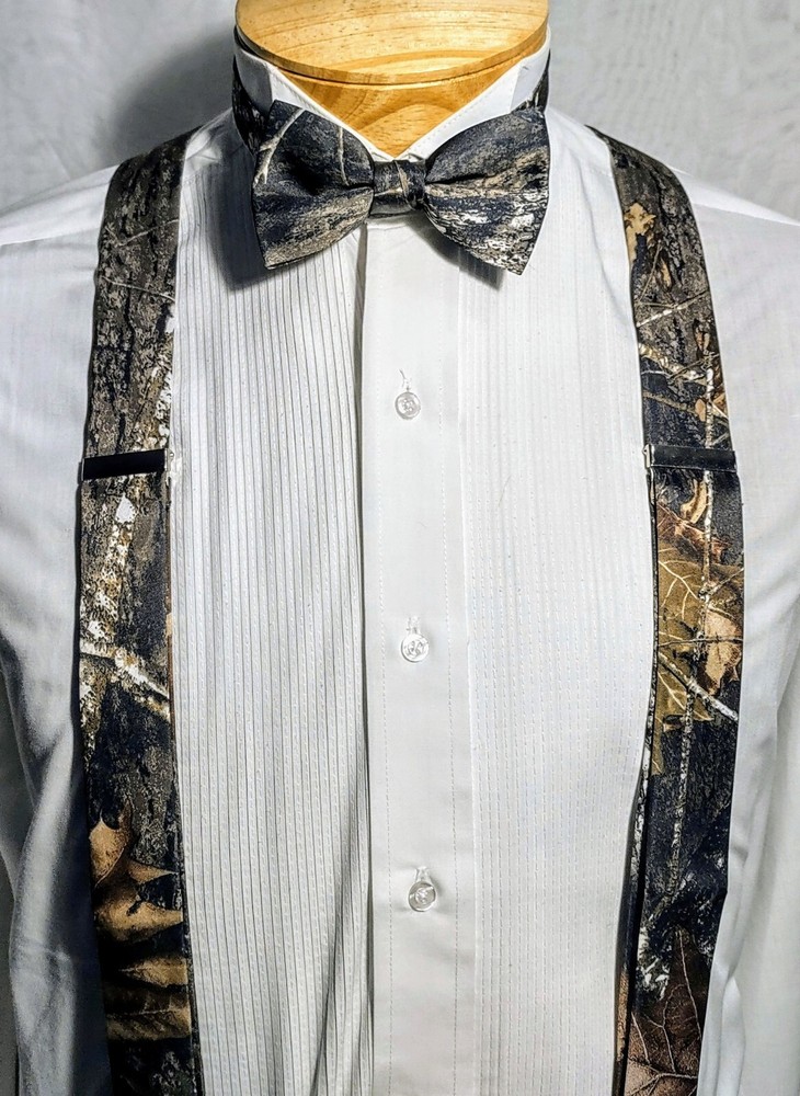 Suspenders and Bow Tie Combo - Camo