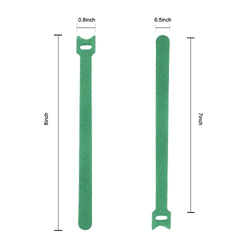Garden Hook＆Loop Plant Cable Ties, Multi-functional Ties, Adjustable 50 Green