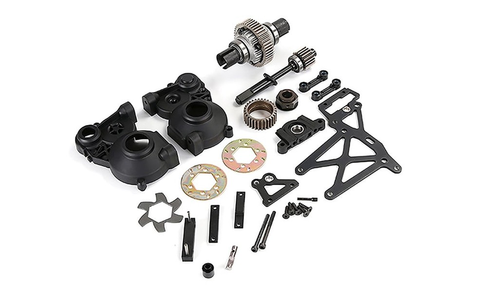 Rovan Complete Baja Transmission, upper plate + Brake Assembly