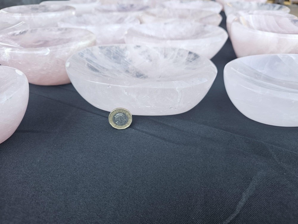 Large Rose Quartz Crystal Bowl