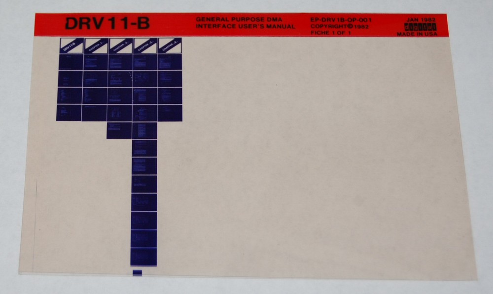DEC DRV11-B General Purpose DMA Interface User's Manual, Microfiche
