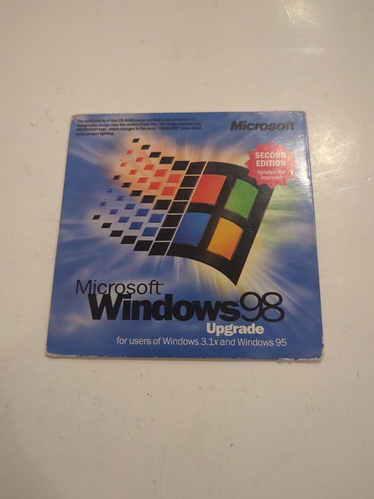 Microsoft Windows 98 Upgrade PC CD-ROM with CD-Key 1998