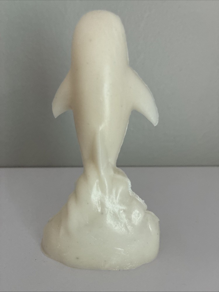Mold-a-Rama White Dolphin Figurine