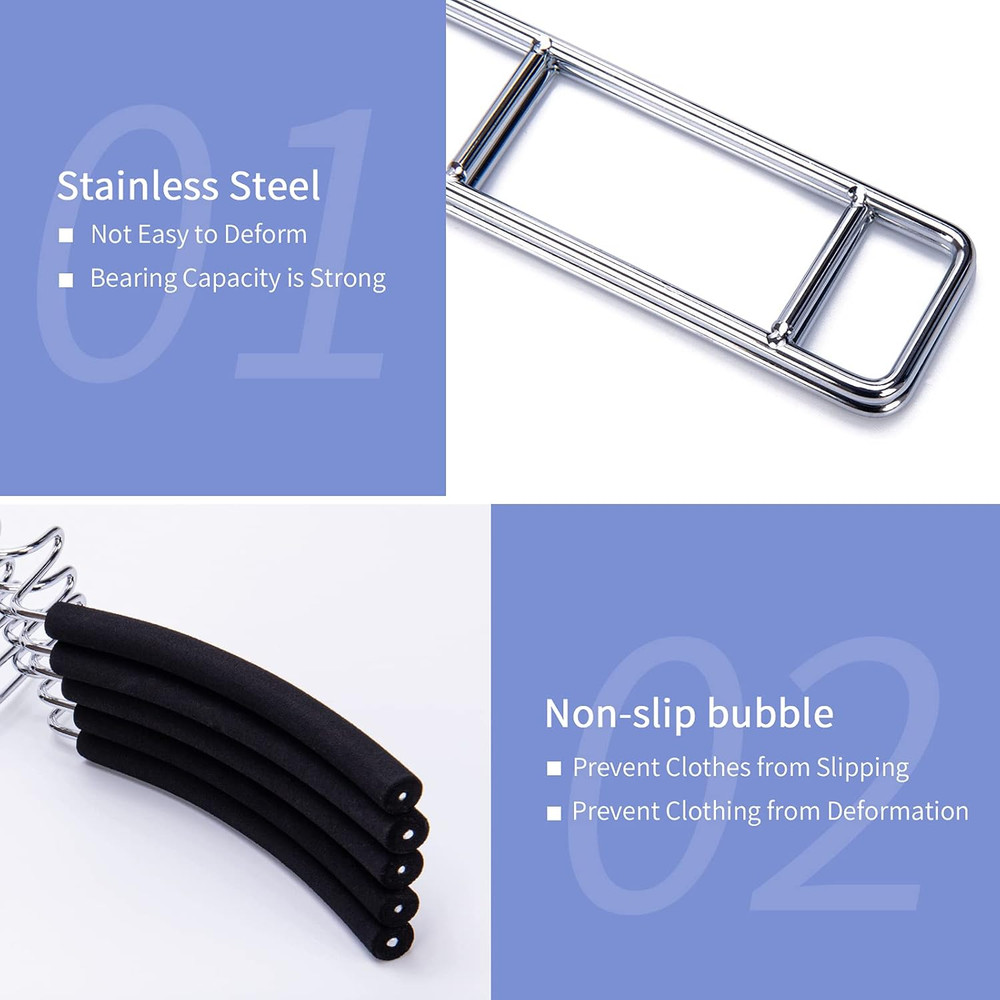 No Shoulder Bump Multiple Sweater Coat Clothes Hangers,Multi Layers Space Saving