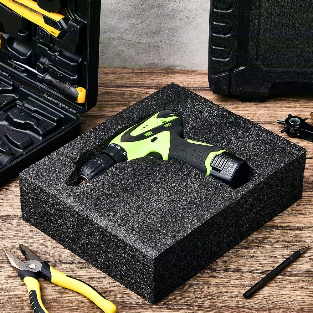 2 Pcs Customizable Polyethylene Foam Packing Inserts for Cases Thick Polyethy...