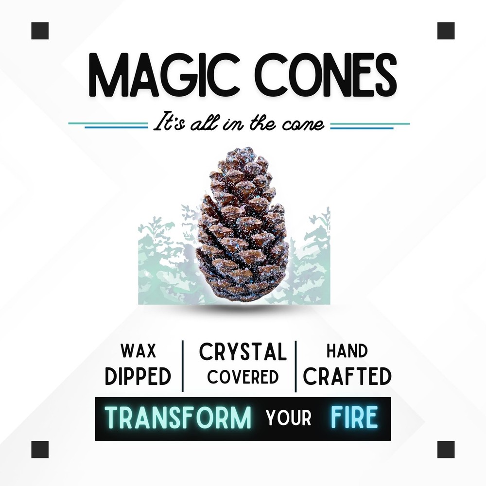 Cones The Weekender Bundle-30 Color-Changing Pine Cones & Fatwood Firestarter...