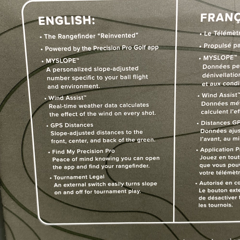 R1 Smart RangeFinder- PrecisionPro- Grey, Includes Charging Cord And Case + App