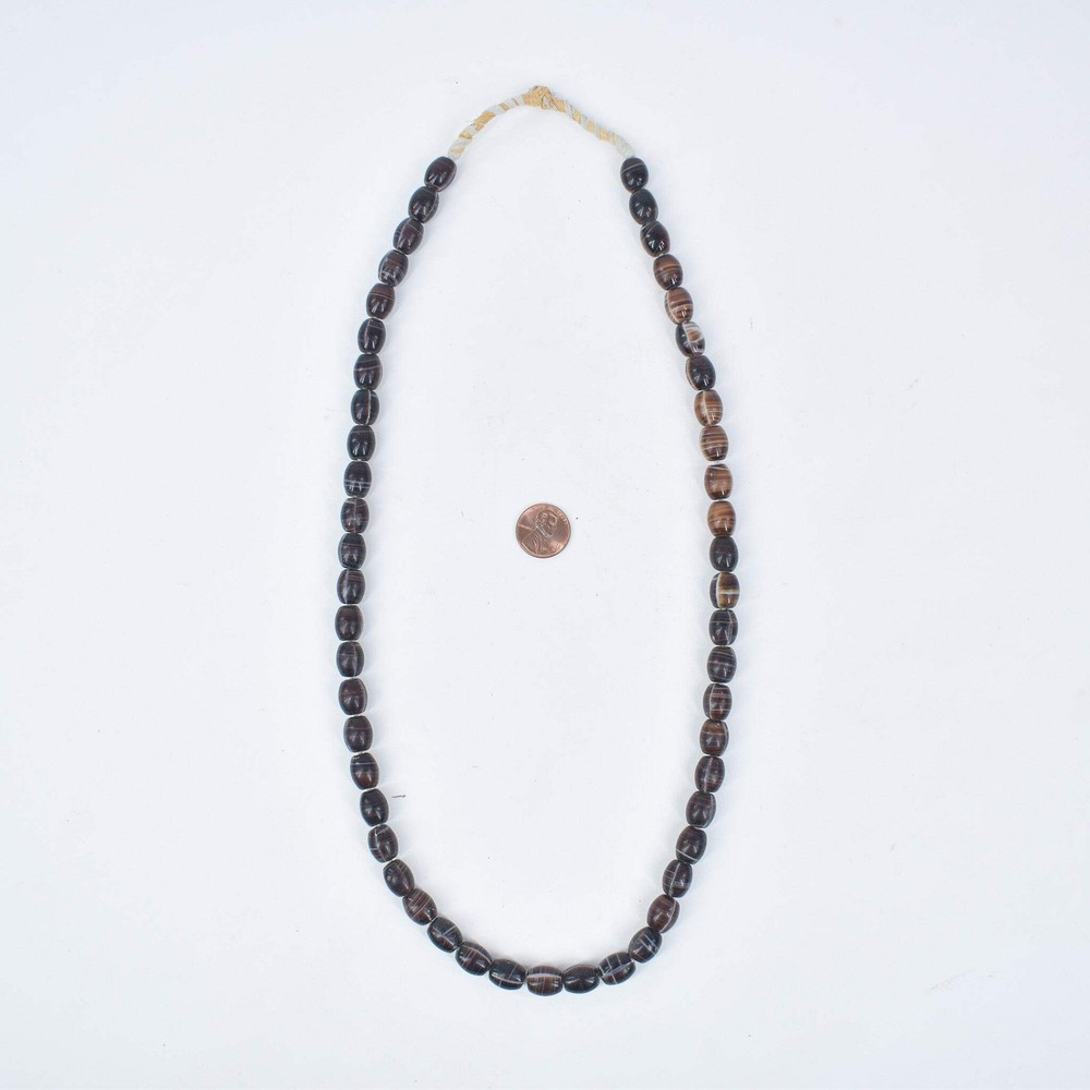 Coffee Bean Wedding Trade Beads 38 Inch