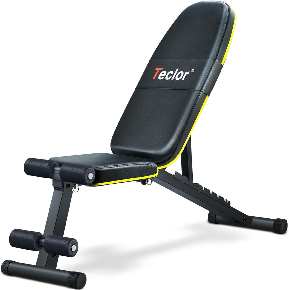 Adjustable Weight Bench, Foldable Workout Benches for Home Gym, 10 Backrest Posi