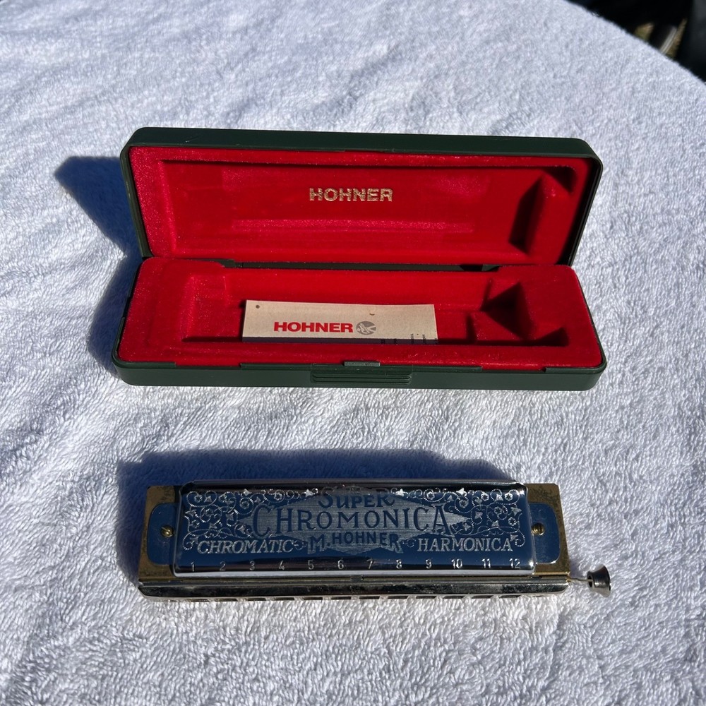 M. Hohner Harmonica 270/48 Super Chromonica Key of C Chromatic Germany Case