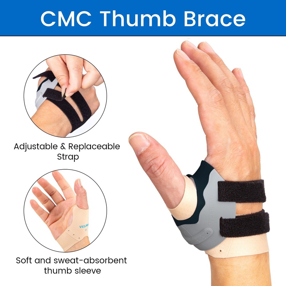 VELPEAU CMC Thumb Brace Joint Support Splint Without Limiting Hand Function