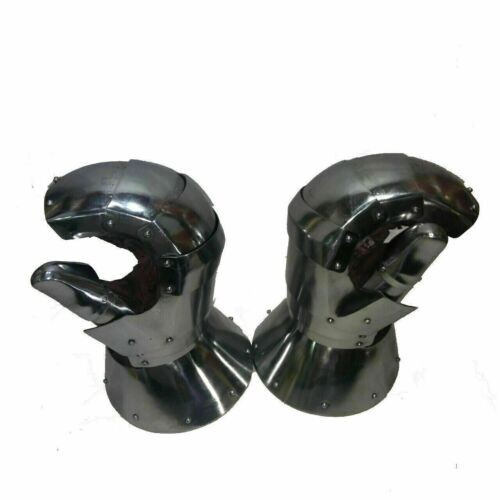 Medieval Functiona Reenactment SCA Milanese Gauntlets With Leather Gloves Gift