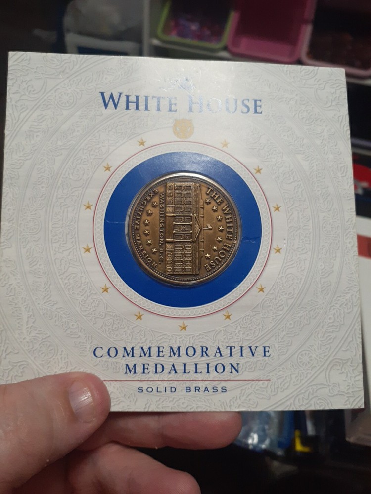 The White House Commemorative Medallion Solid Brass 2008