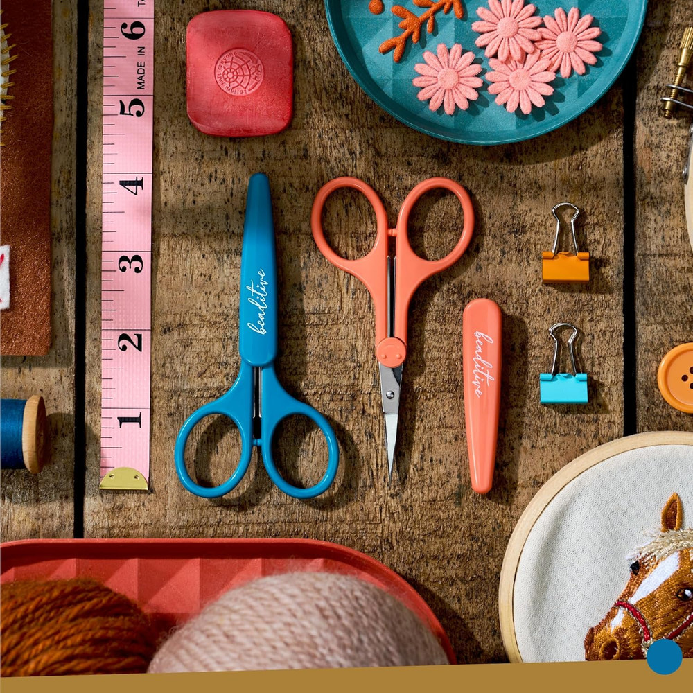 High Precision Detail Scissors Set (2-Pc) Sharp, Fine Tips | Paper Cutting, S...