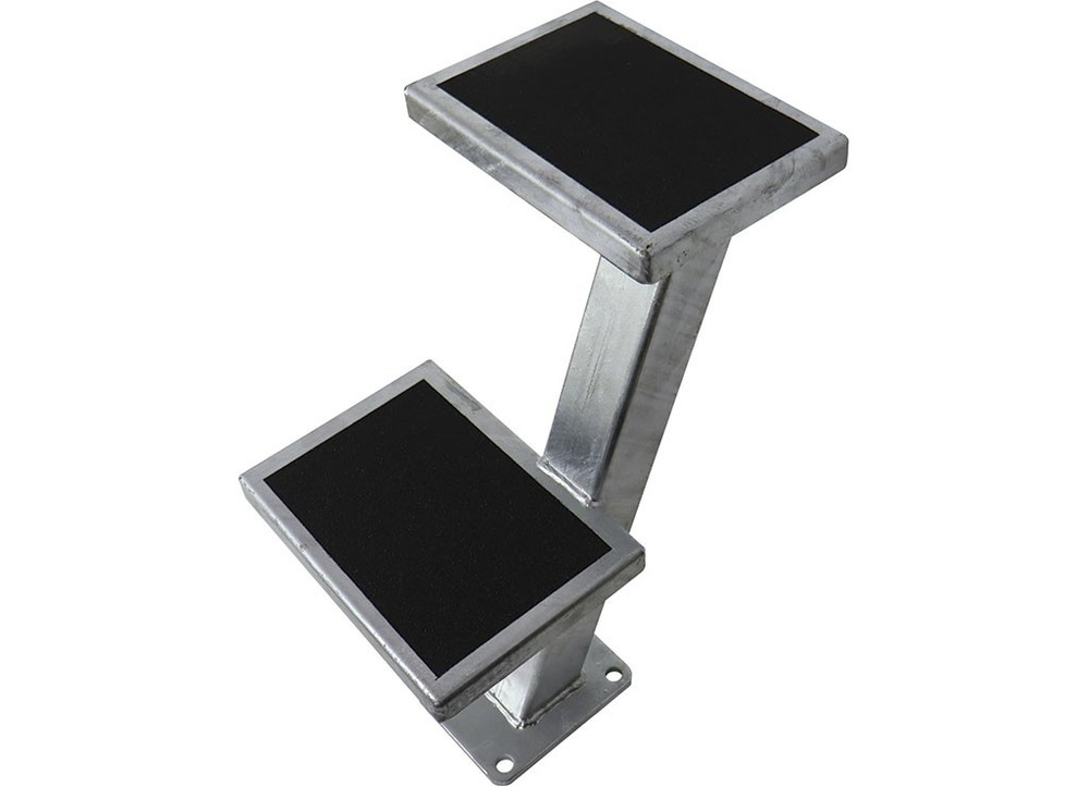 Extreme Max 3006.6812 Galvanized Trailer Tongue Step - Double, Silver