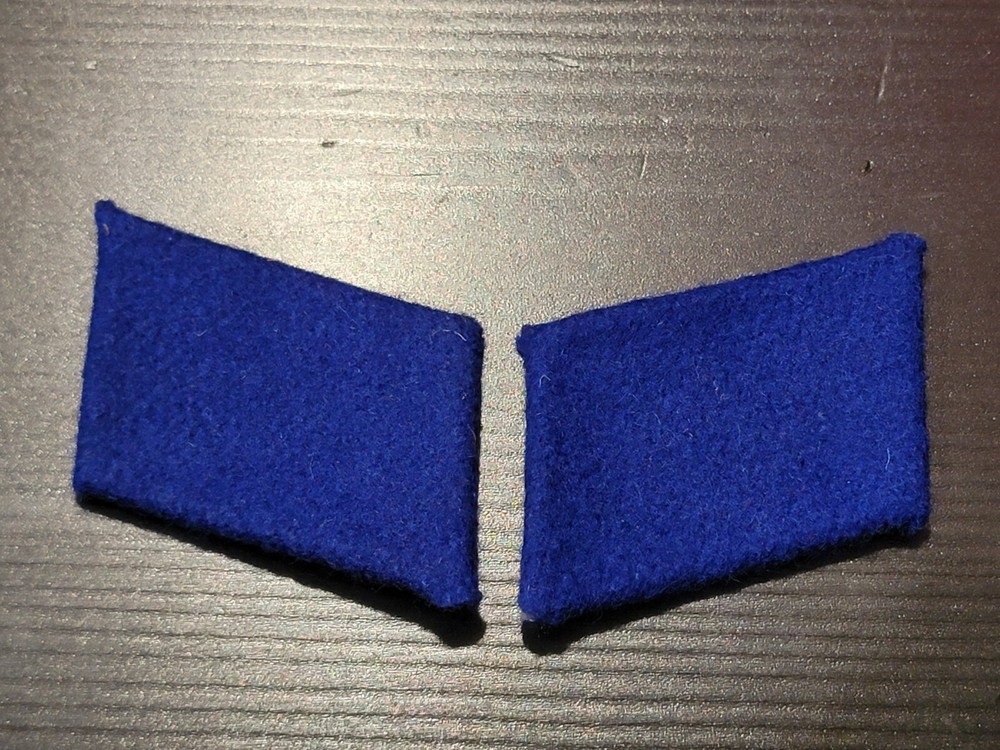 Reproduction WW2 Luftwaffe Collar Tabs Blue Medical Pair