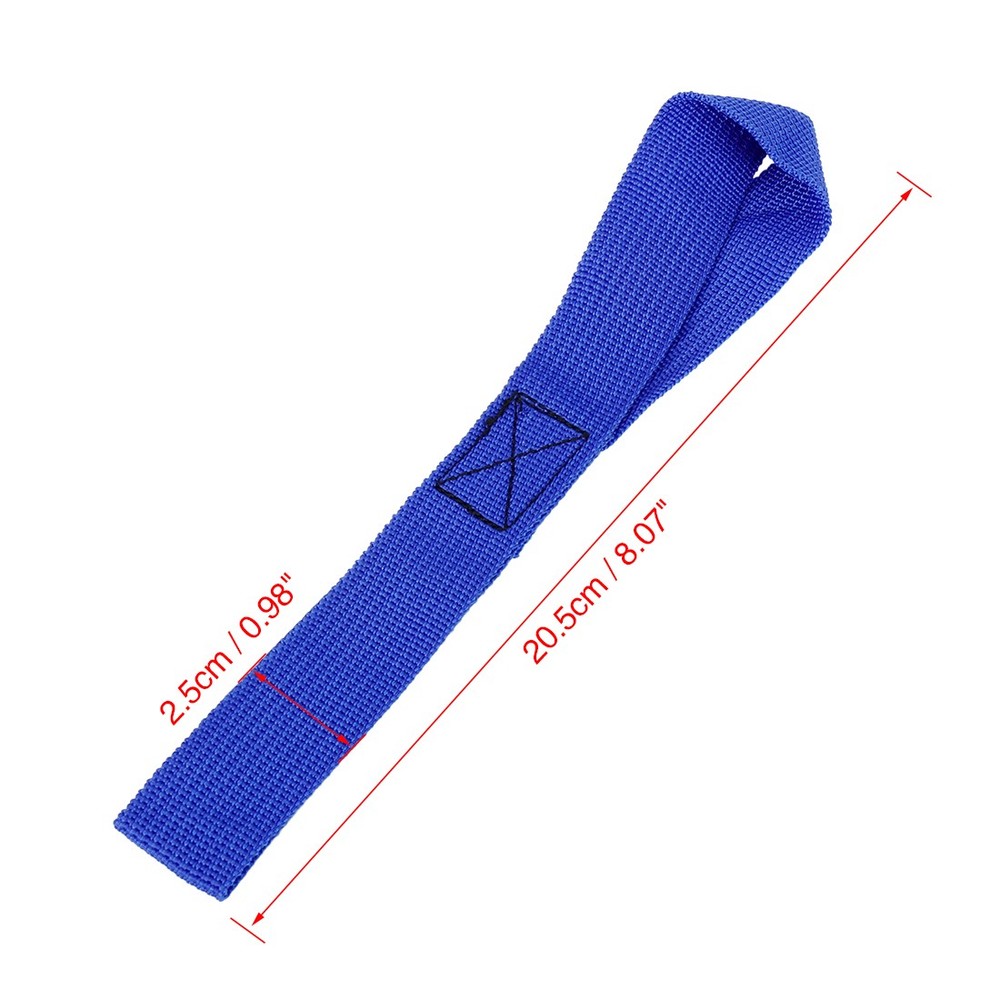 6PCS Blue 2.5x20.5cm Cargo Belt Soft Loop Tie Down Strap for Motorcycle