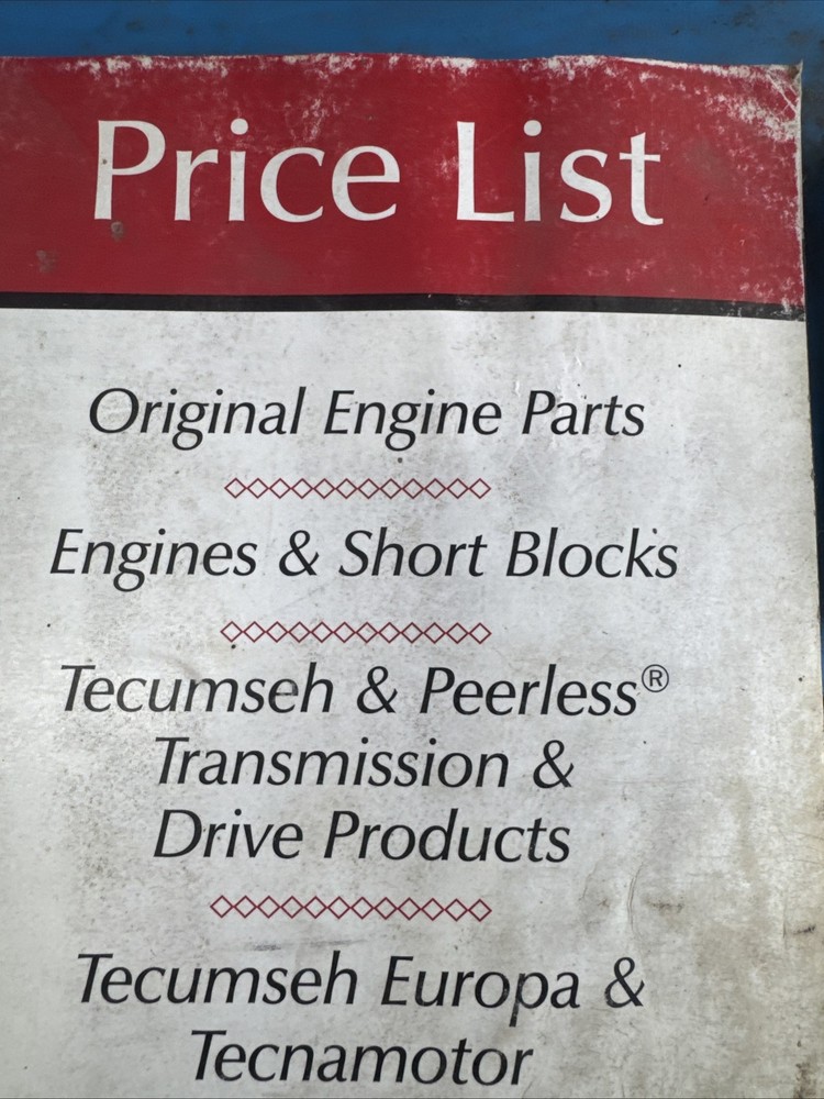 2004 Tecumseh Price List Catalog