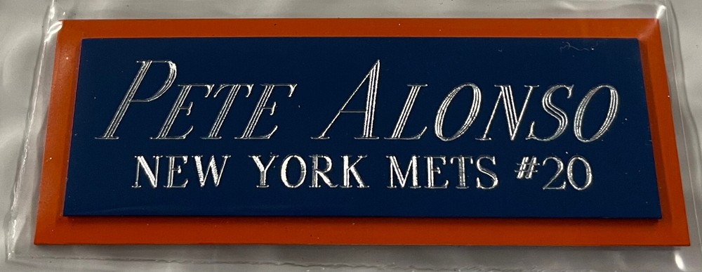PETE ALONSO NY METS NAMEPLATE FOR AUTOGRAPHED Signed Baseball Display CUBE CASE