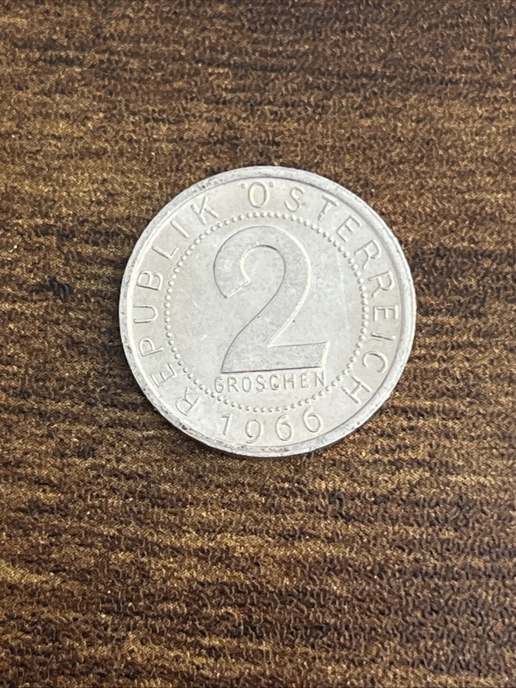 1966 Austria 2 Two Groschen Actual Coin TK9469*