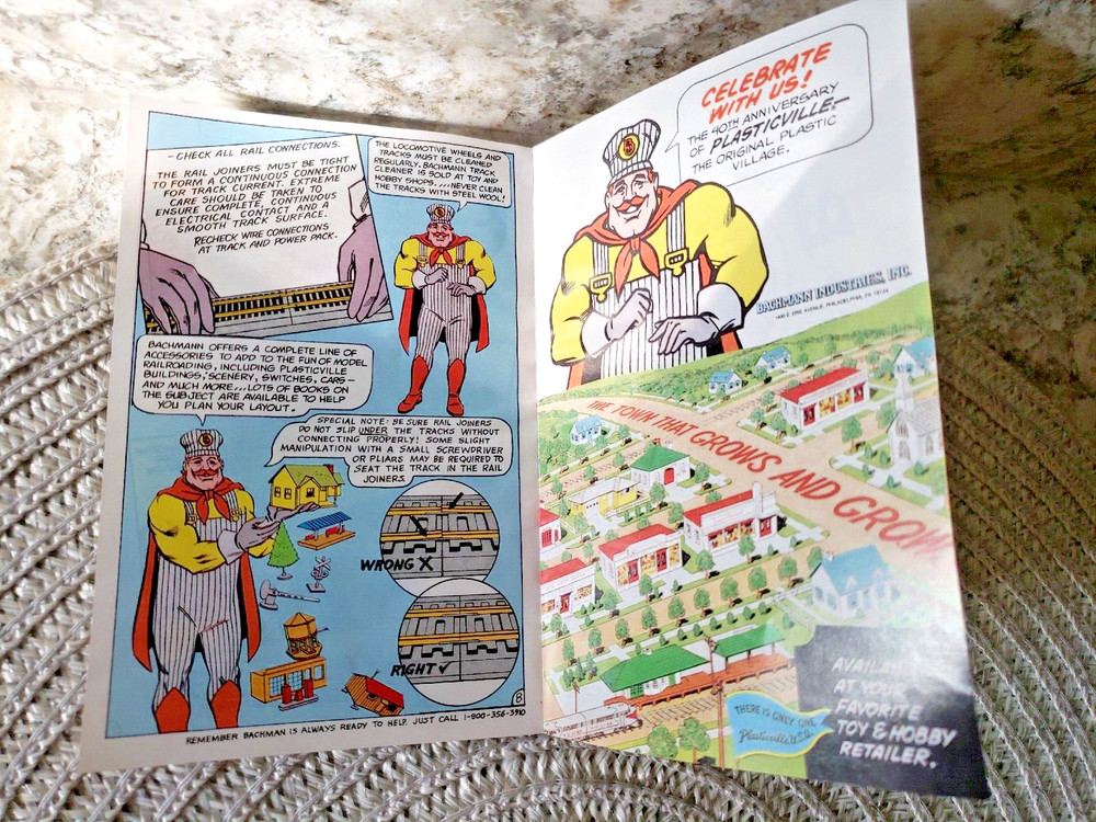 "BachMan, The Master Railroader" Comic Book Train Set Instruction Manual