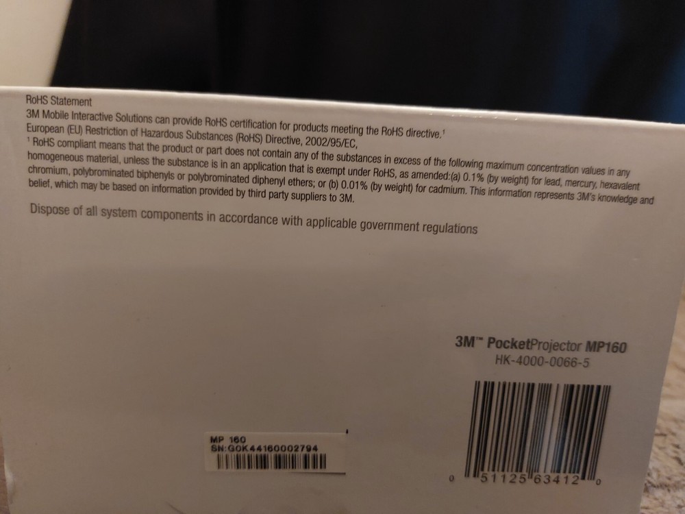 3M MP160 Portable Personal Projector. New.