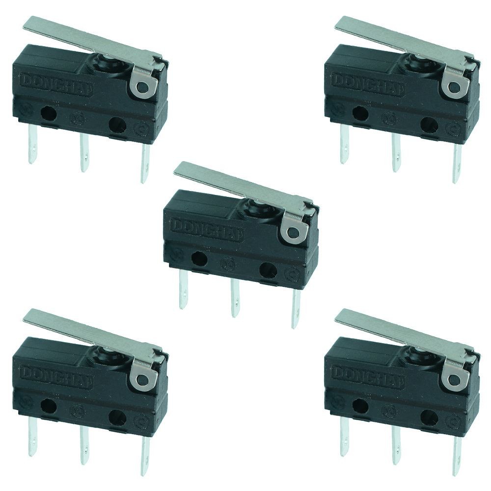 5 x 17mm Lever Waterproof Microswitch SPDT 3A Micro Switch
