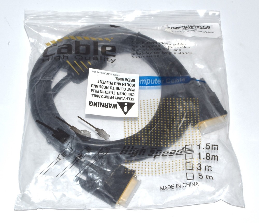Cables Unlimited DVI-D - DVI-D Cable, 15' *New* X0005BMEJ5