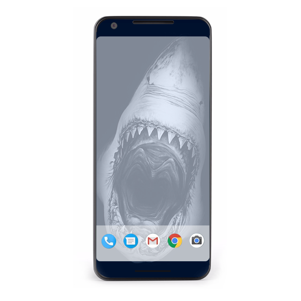 Google Pixel 2 Skins Decal Wrap Shark attack
