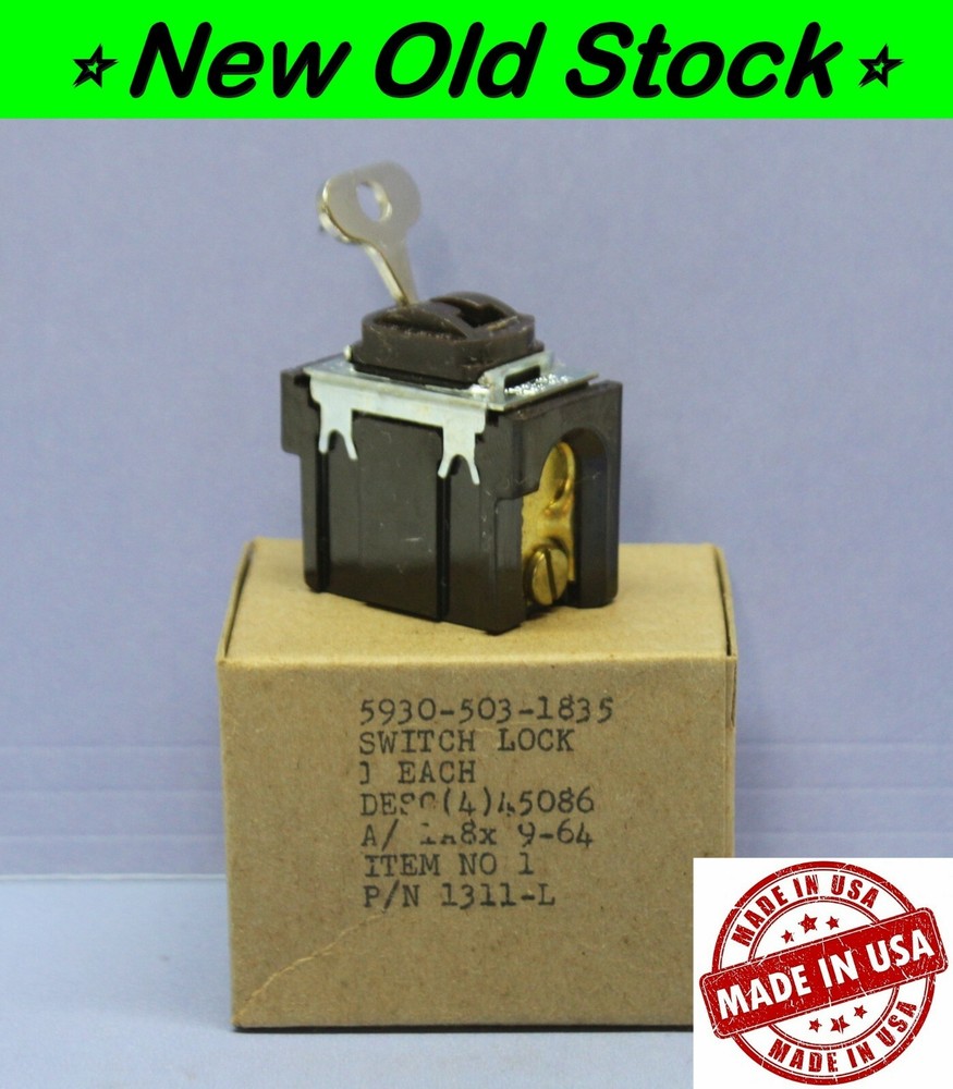 💡 Keyed Lock Locking Single-Pole ON/OFF Toggle Switch, Despard Interchangeable