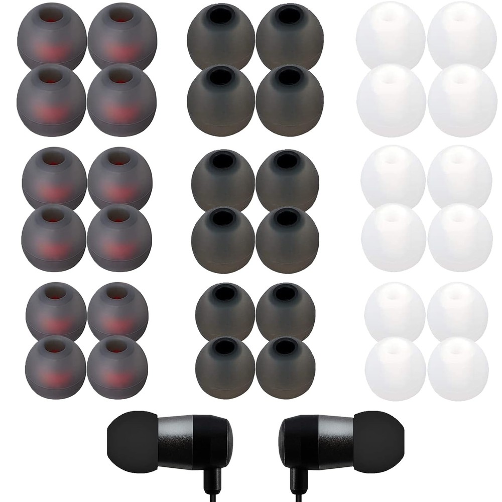 Ear Bud Rubber Tips 36 Pcs Earbud Replacement Tips Replacement Earbud Tips wit