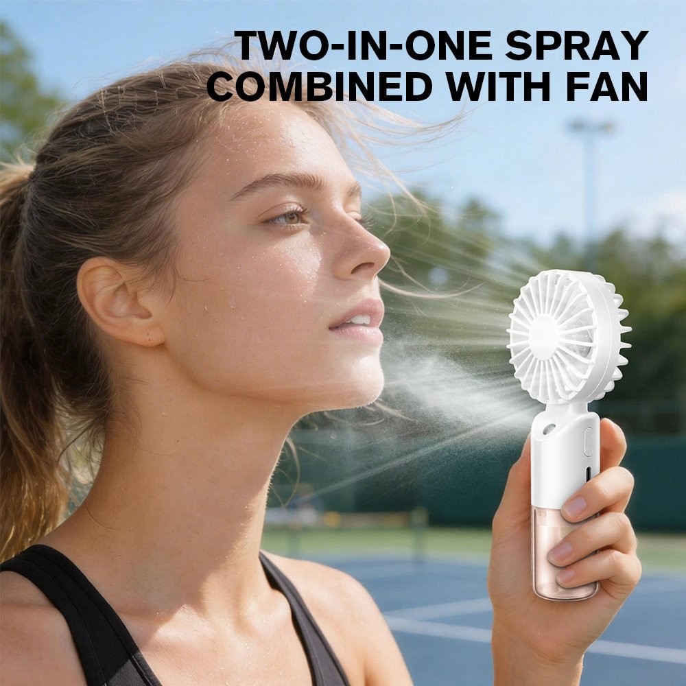Portable Handheld Misting Fan Desktop Humidifying Adjustable Speed Humidifier