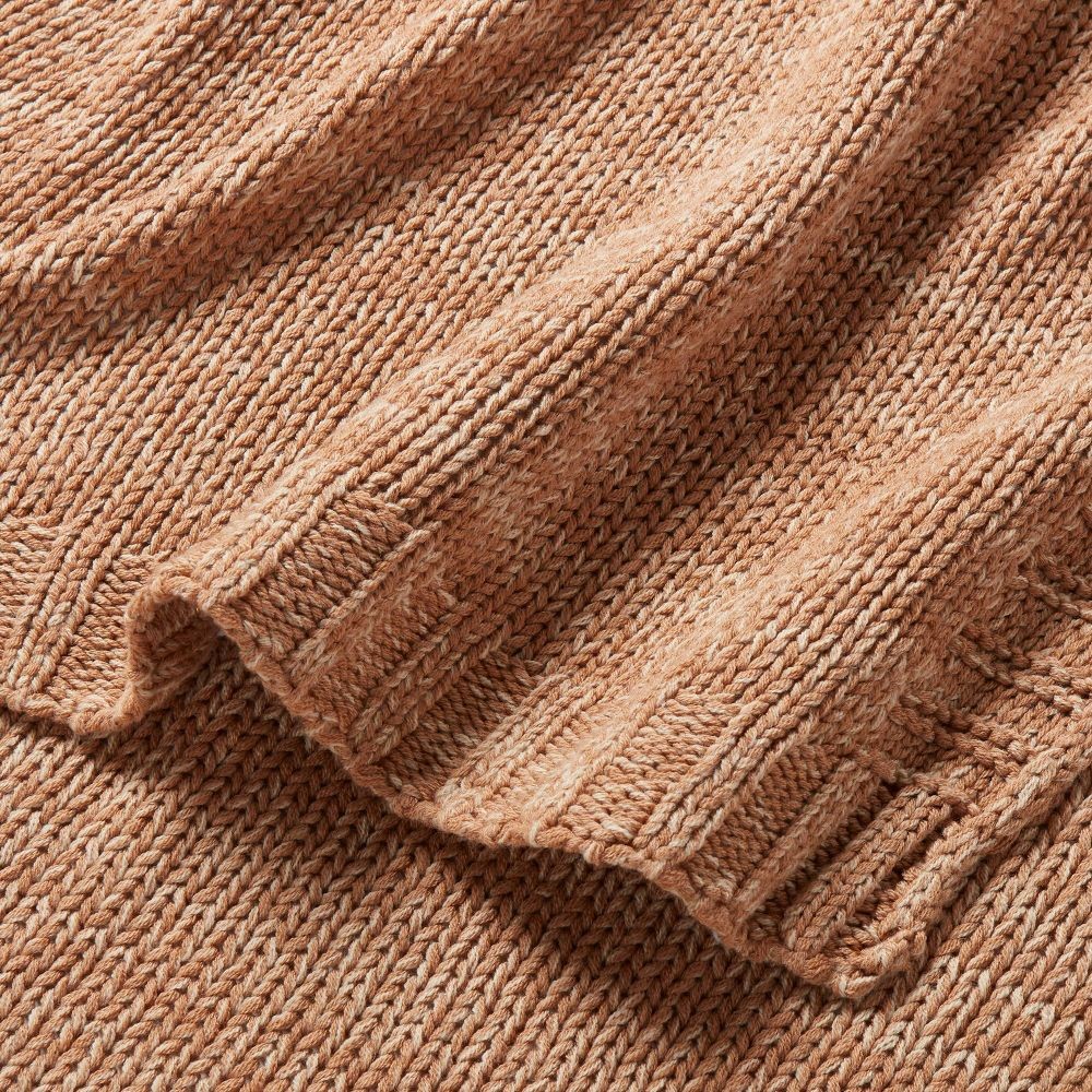 Full/Queen Knit Blanket Brown - Threshold