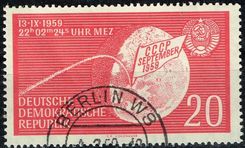 Germany Soviet Space First Moon Explorer 1959 stamp A-16