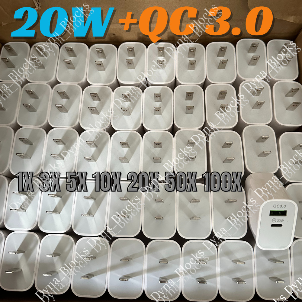 Wholesale Bulk 20W Fast Charger Cube USB C Power Adapter For iPhone iPad Android