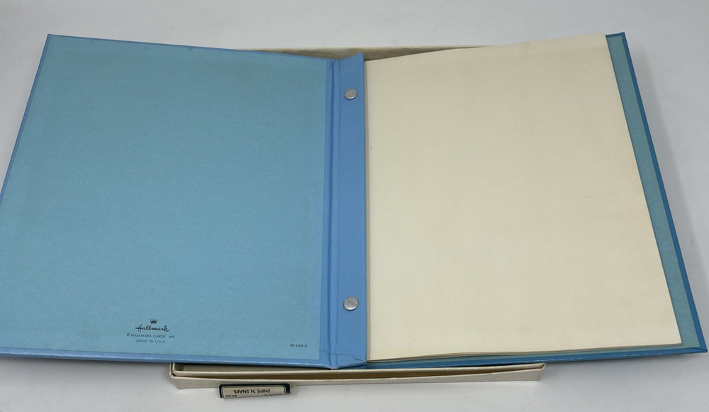 VTG Hallmark Snips'n Snaps Memory Book Keepsake 16 pgs Denim Look Patchwork NWT
