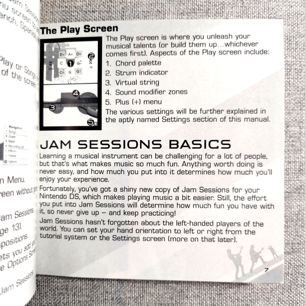 Jam Sessions Instruction Booklet - Manual Only - Nintendo DS