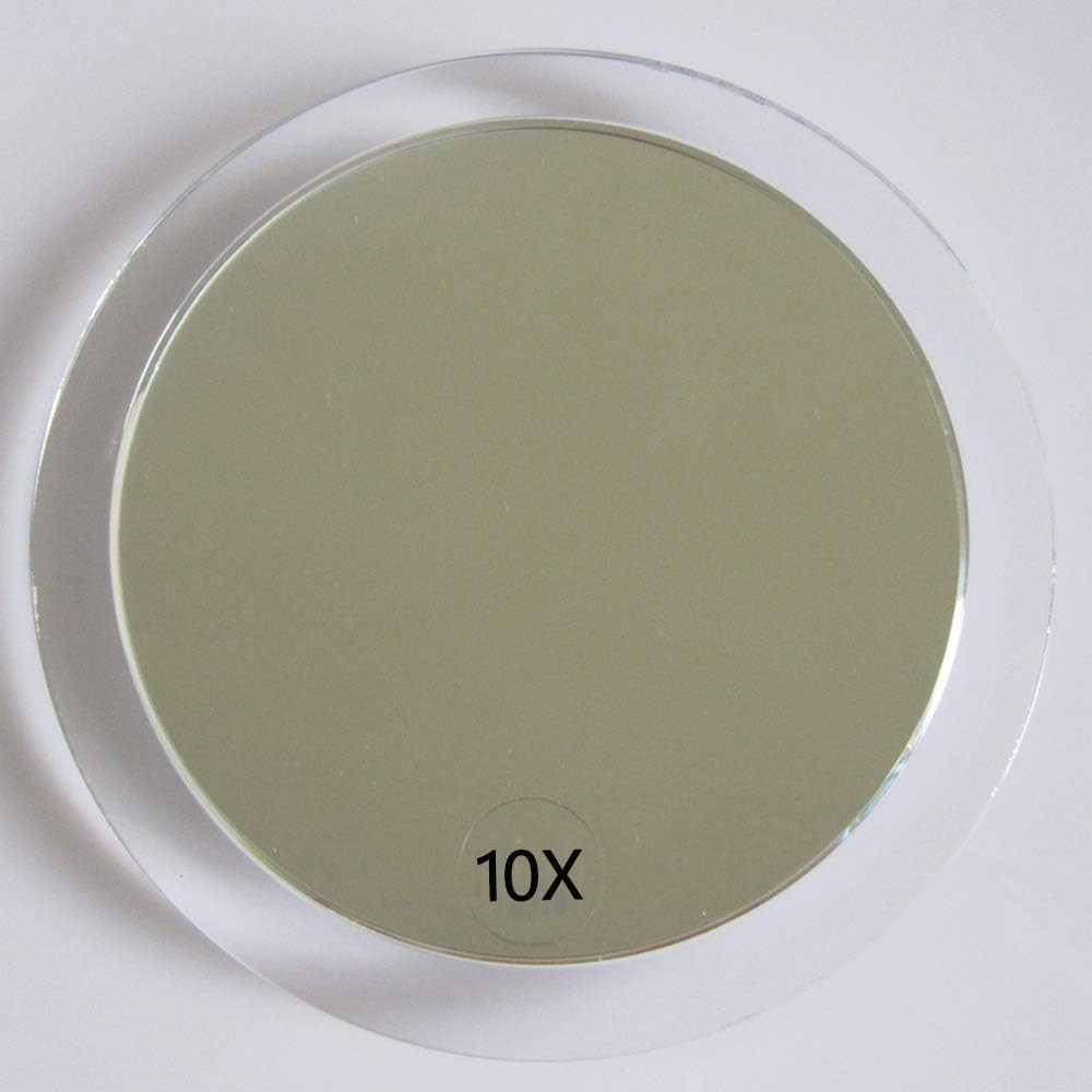 10X Magnifying Mirror - with 3 Mounting Suction Cups - Used for Precise Makeup -