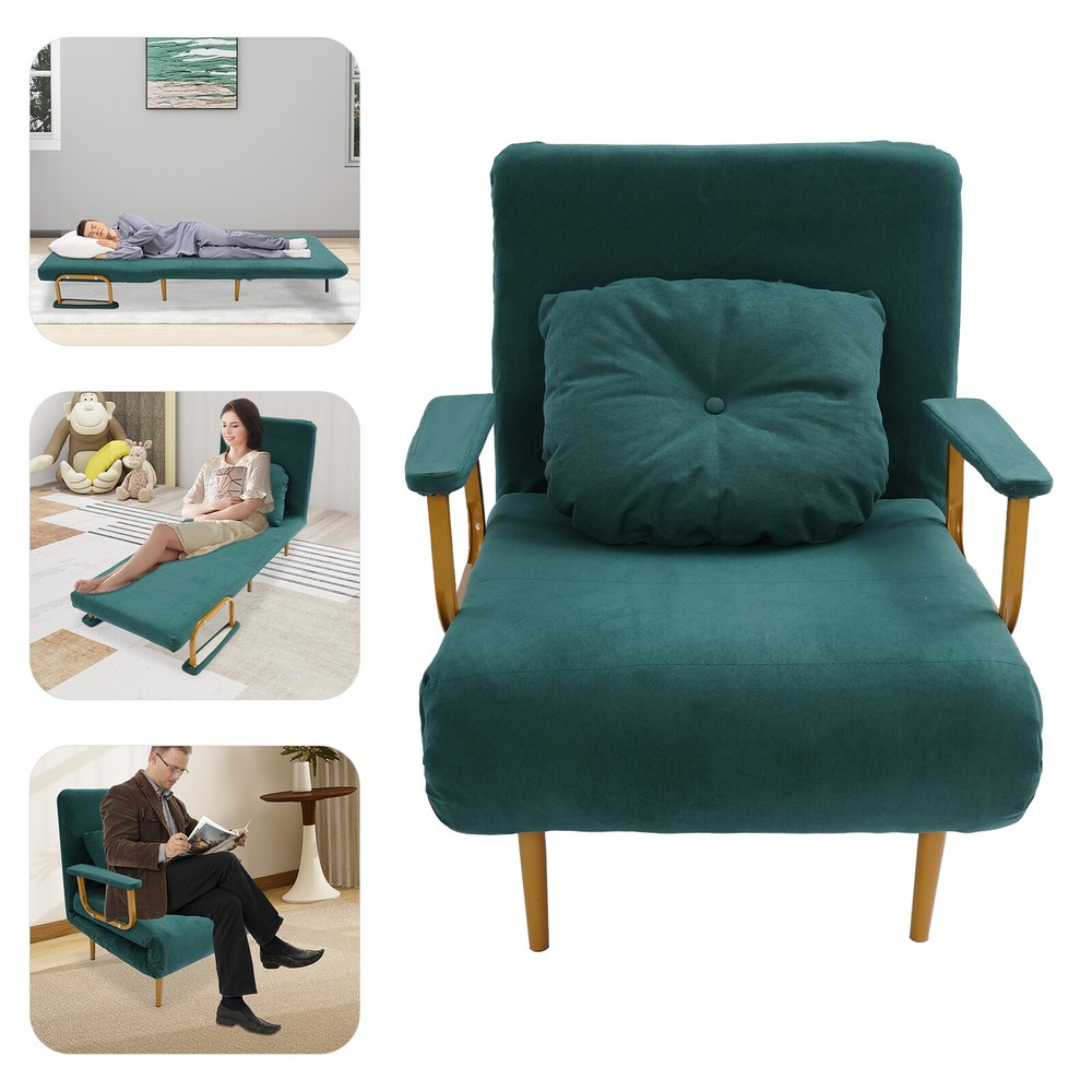 Convertible Sofa Bed with Adjustable Backrest and Stylish Design