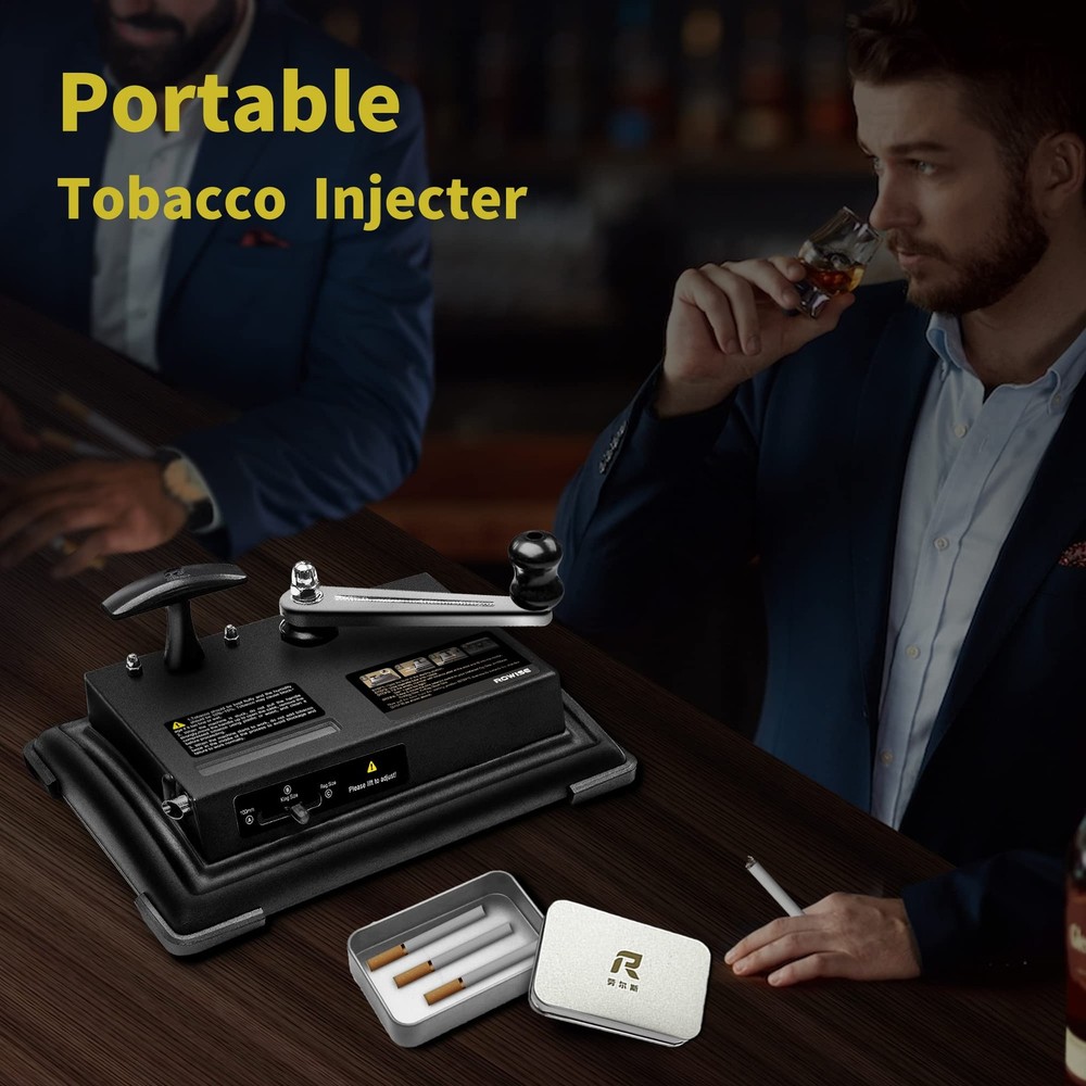 New Version Cigarette Rolling Machine, Portable Manual Cigarette Injector Fit...