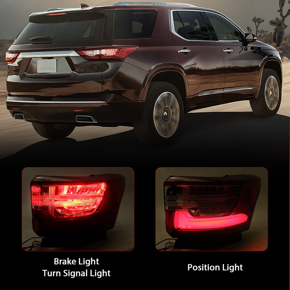 Outer LED Tail Light For 2018-2021 Chevrolet Traverse Brake Lamp Passenger Side