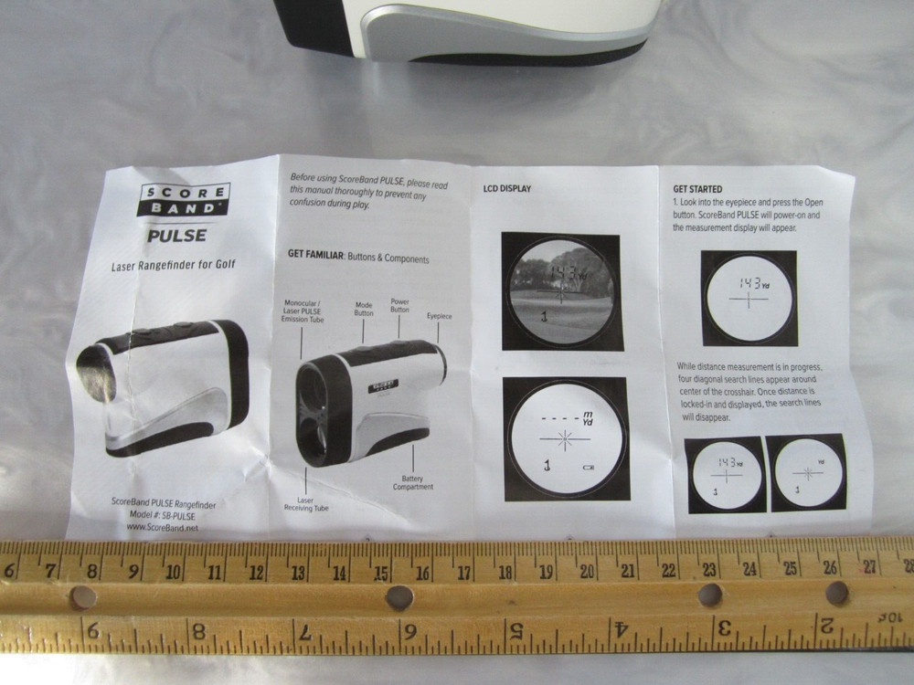 NICE ORIGINAL SCOREBAND PULSE COMPACT LASER RANGEFINDER FOR GOLF