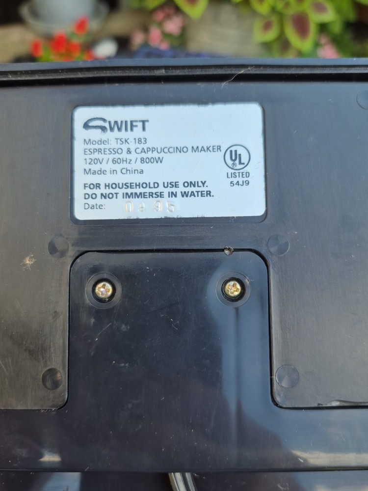 Swift 4 Cup Cappuccino Espresso Machine Coffee Maker TSK-183