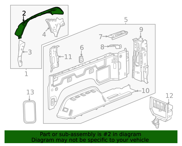 Genuine GM Upper Panel 85628460