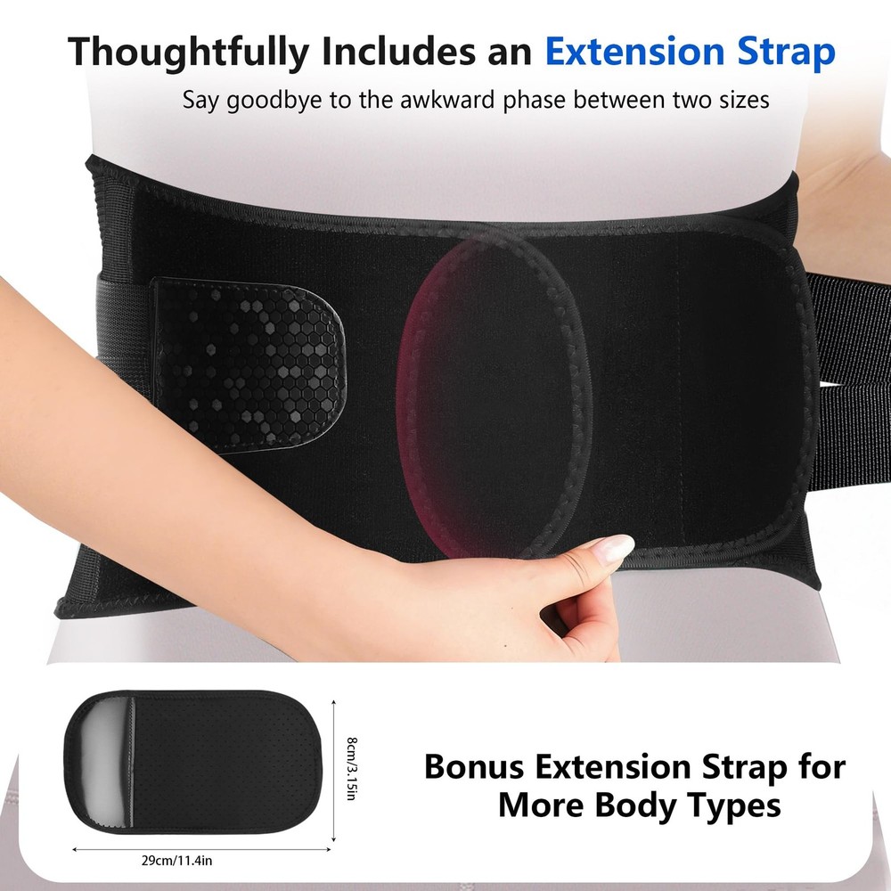 Back Brace for Lower Back Pain with 8X Powerful Bionic Support System, Back S...