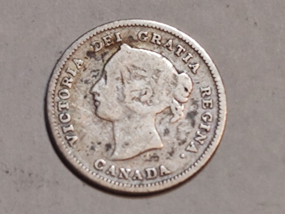 1881 H Canadian 5 Cent Silver