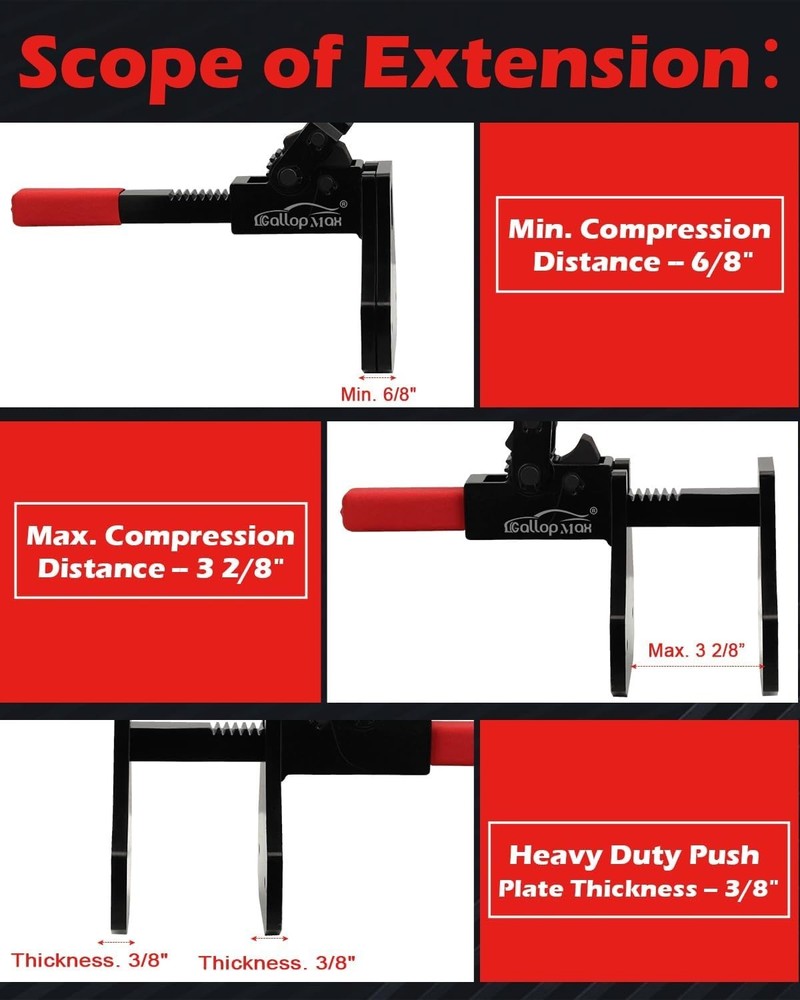 Brake Caliper Compression Tool Multi Piston Brake Pad Spreader Heavy Duty Bra...