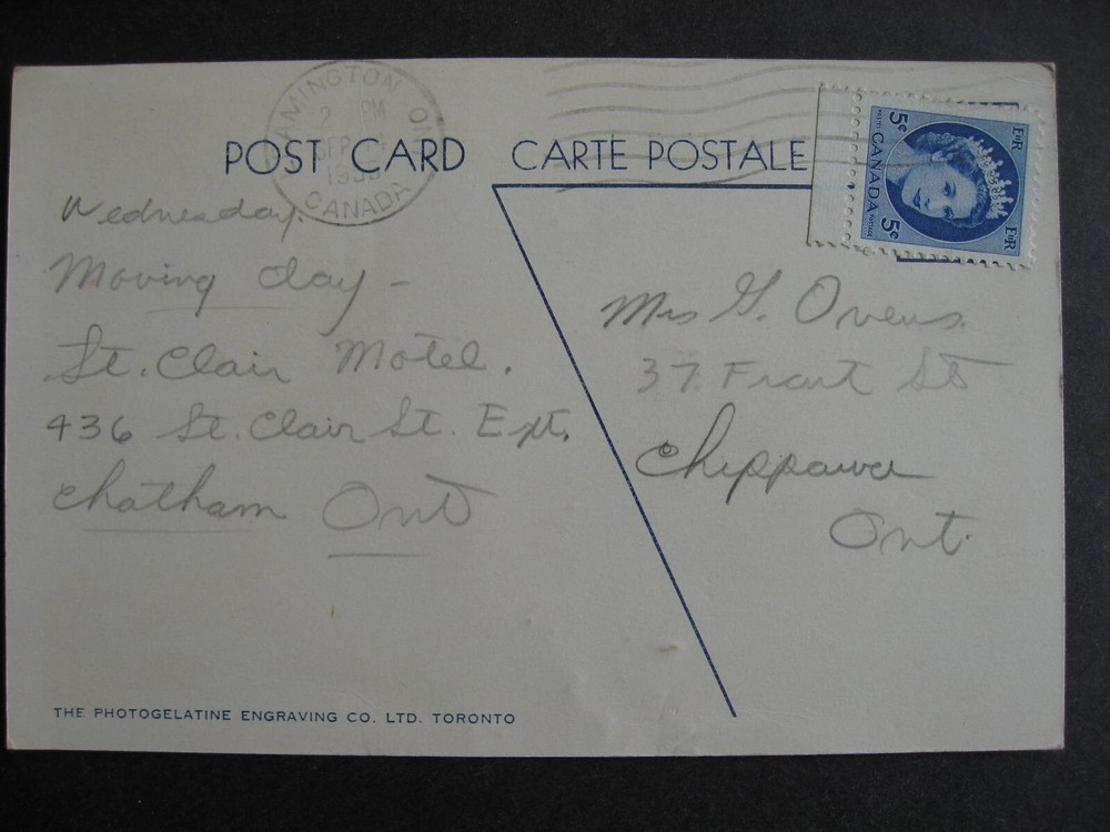 Canada postcard Talbot St Leamington ON Ontario