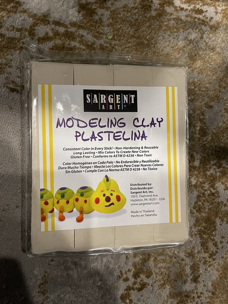 1 Pound Solid Color Modeling Clay Color Cream